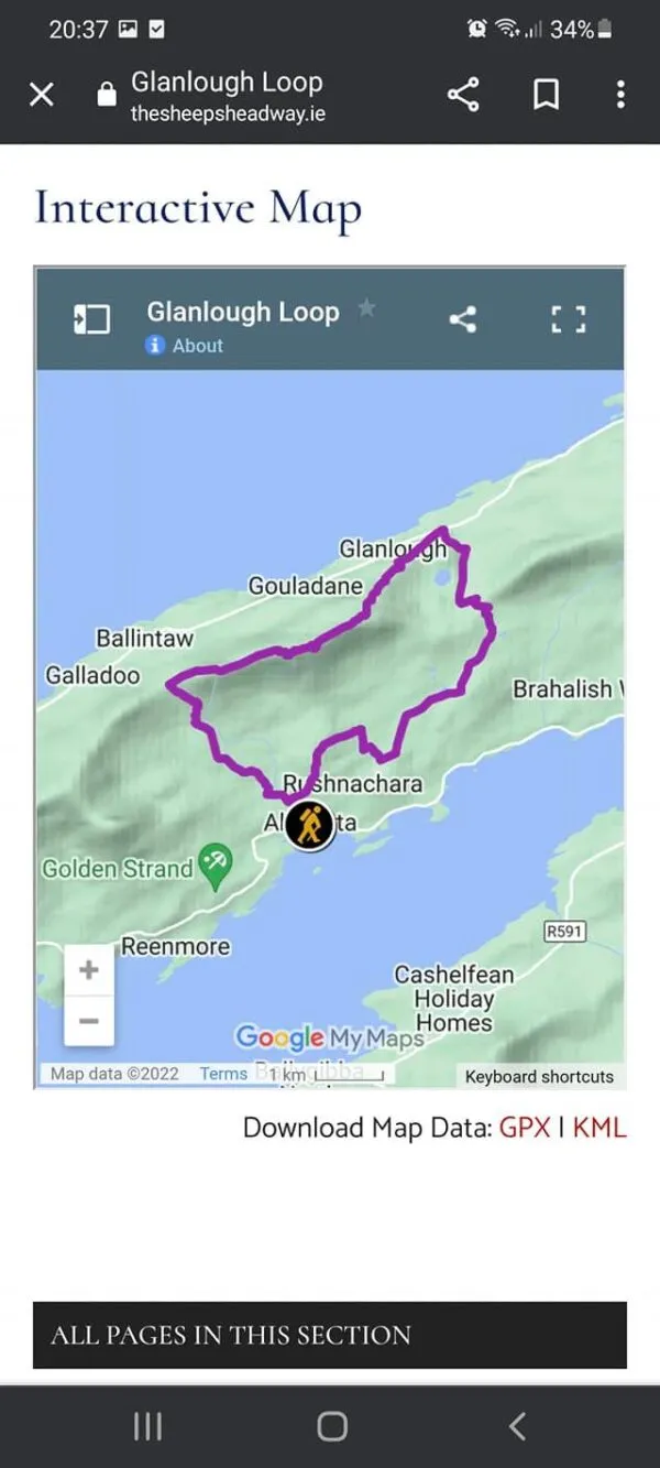 Walking the green hills of the Sheep's Head Way above Bantry Bay